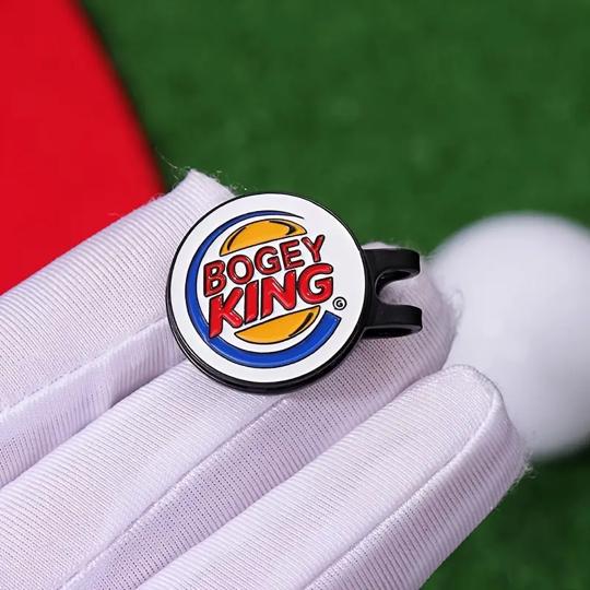 (Bogey King) Premium Golf Ball Marker with Magnetic Hat Clip - Durable and Strong Hold for Easy Access on the Course