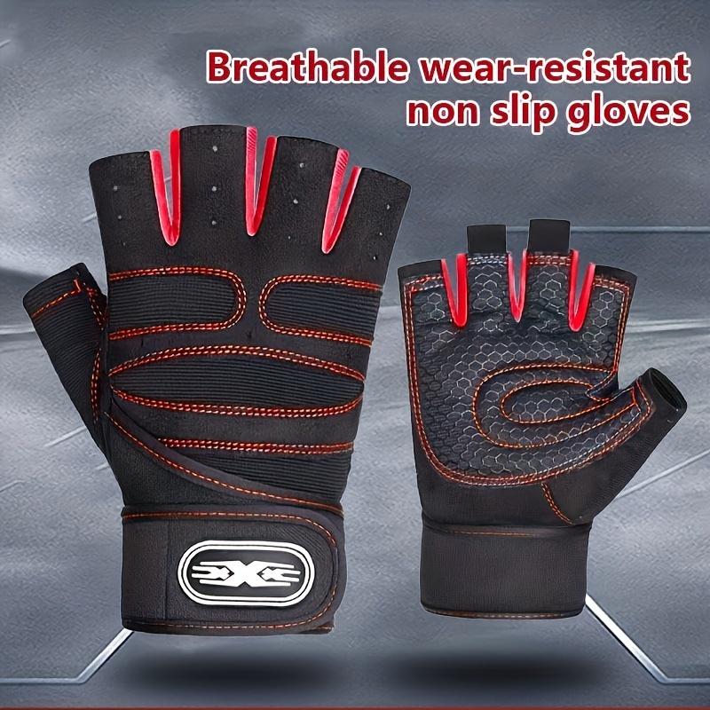 2pcs Half Finger Gym Fitness Gloves, Cycling Sport Gloves For Men & Women, Weight Lifting Gloves, Workout Equipments