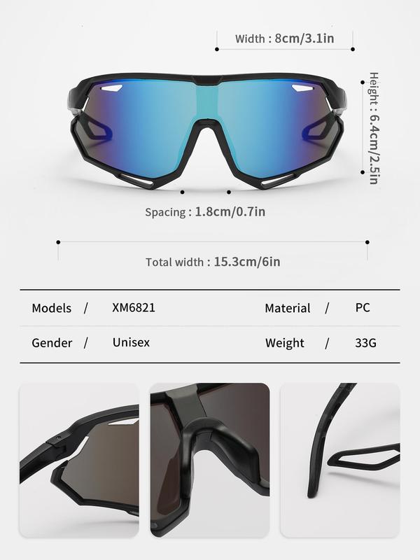 Unisex's Outdoor Sports Cycling Glasses, Sporty UV400 Anti-UV Sunglasses for Men & Women, Windproof & Anti-flying Dust Sports Sunglasses