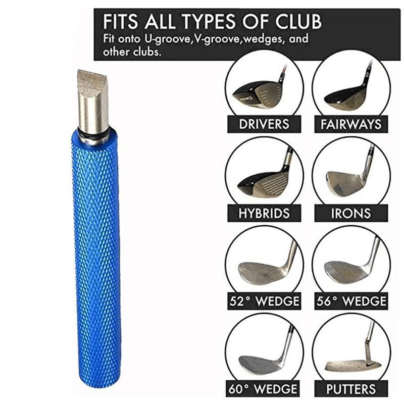 Golf Club Groove Sharpening Tool, U-shaped & V-shaped Golf Club Groove Sharpener, Golf Accessory for All Types Golf Club