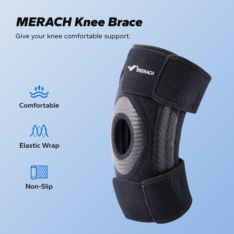 MERACH Patellar knee brace for knee pain, adjustable patellar tendon stabilization strap for jumper knee, tendinitis, basketball, running, hiking, volleyball, tennis, squats