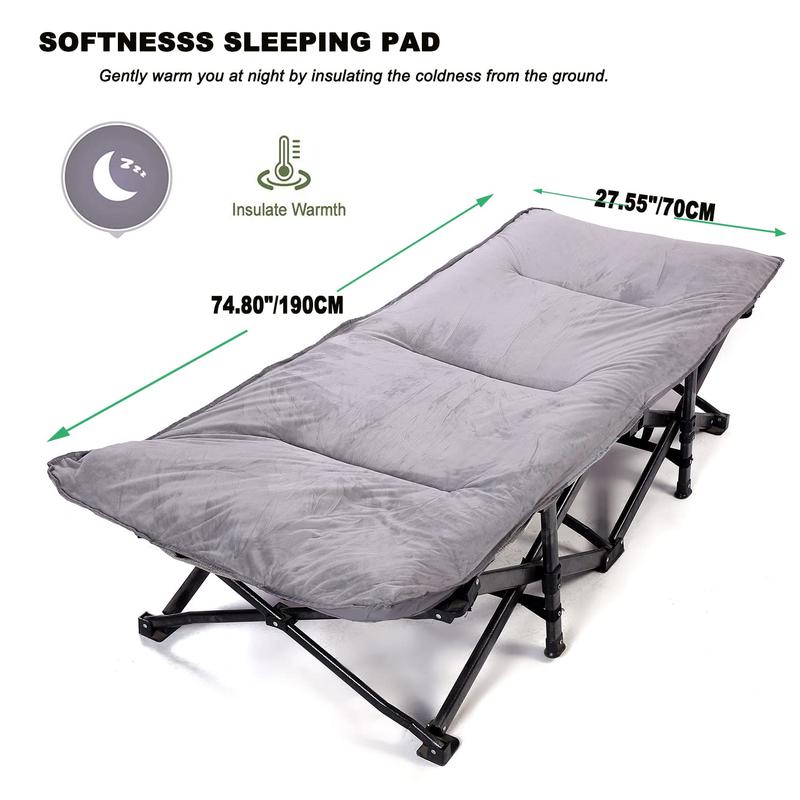 Thick Camping Sleeping Pad, Soft Comfortable Microfiber Camping Cot Pads for Adults, Lightweight Foldable Sleeping mats for Traveling Hiking Backpacking Traveling