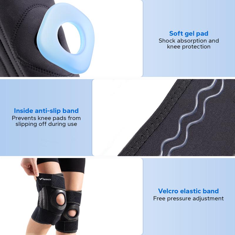 MERACH Patellar knee brace for knee pain, adjustable patellar tendon stabilization strap for jumper knee, tendinitis, basketball, running, hiking, volleyball, tennis, squats