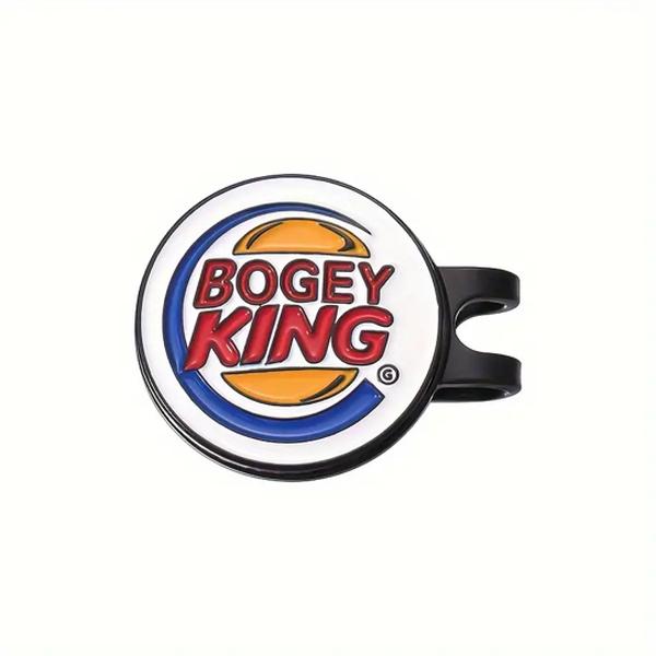 (Bogey King) Premium Golf Ball Marker with Magnetic Hat Clip - Durable and Strong Hold for Easy Access on the Course