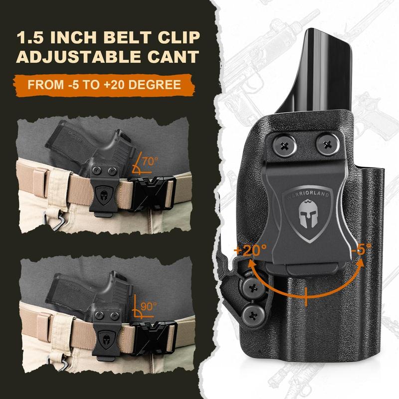 P365 X Macro Holster IWB Kydex Holster Optics Cut Fit: Sig Sauer P365-XMACRO, Inside Waistband Appendix Carry Holster Sig P365 X Macro, Adj. Retention & Cant, Right Hand Left Hand Optional Tactical Small