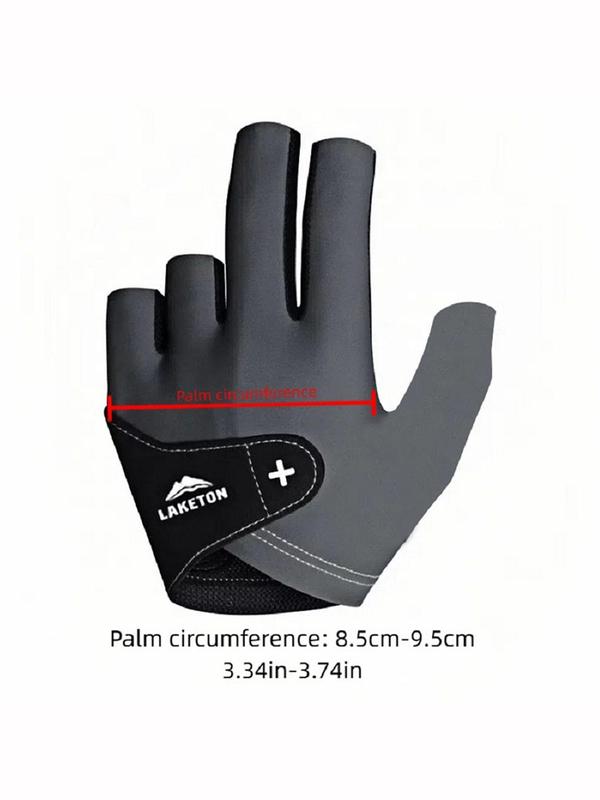 Men's Letter Print 3 Finger Billiards Left Glove, Breathable Professional Billiards Glove, Fashion Accessories for Men