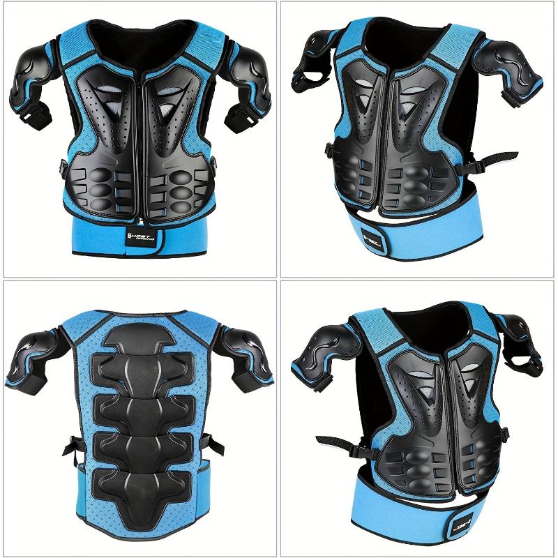 Kids Bicycle Armor Suit, Dirt Bike Riding Protective Gear, Chest Spine Back Protector, Shoulder Arm Elbow Knee Protector Pads For Cycling Skateboard, Skiing, Skating, Off-Road, Cross-country, Bike, Cycling, Suitable For Children Aged 4-12