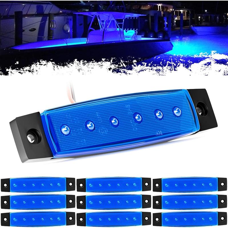 LED Boat Interior Lights Marine Courtesy Light Strip Deck Transom Cockpit Navigation Lighting Waterproof for Fishing Pontoon Kayak Yacht Sailboat