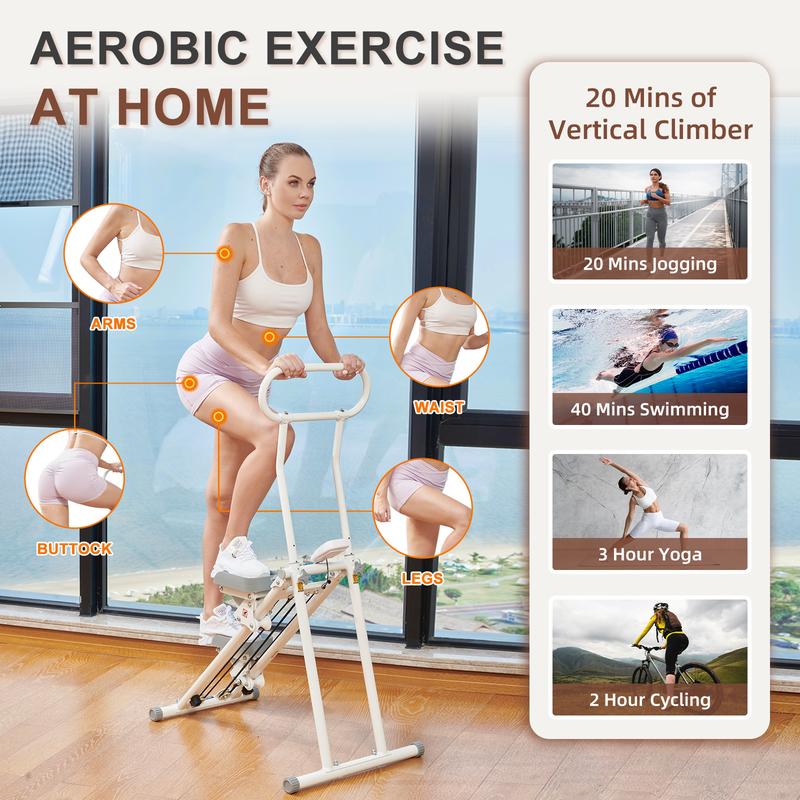 HXD-ERGO Stair Stepper Machine with LCD Display – Your Home Fitness Partner for Burning Calories and Toning Muscles! Adjustable Handlebars and Pedals make it Perfect for Home or Office Workouts. Ideal for Both Women and Men!