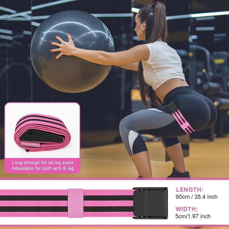 Booty Bands,  Flow Restriction Bands for Women Men, Adjustable BFR  Bands for Glutes &  Building, Occlusion Resistance Bands