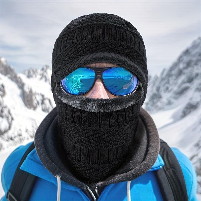 Winter Warm Face Mask, Windproof Full Face Mask, Breathable Ski Mask, Outdoor Sports Windproof Scarf Integrated Hat for Men & Women