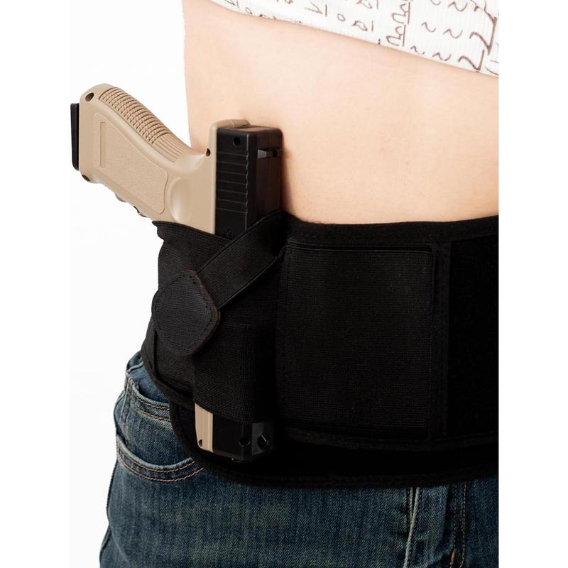 Belly Band Holster for Women & Men Fits Glock, Smith Wesson, 1911,Taurus, Ruger, and More-Breathable Neoprene Waistband Holster, and Similar Guns for Most Pistols and Revolvers