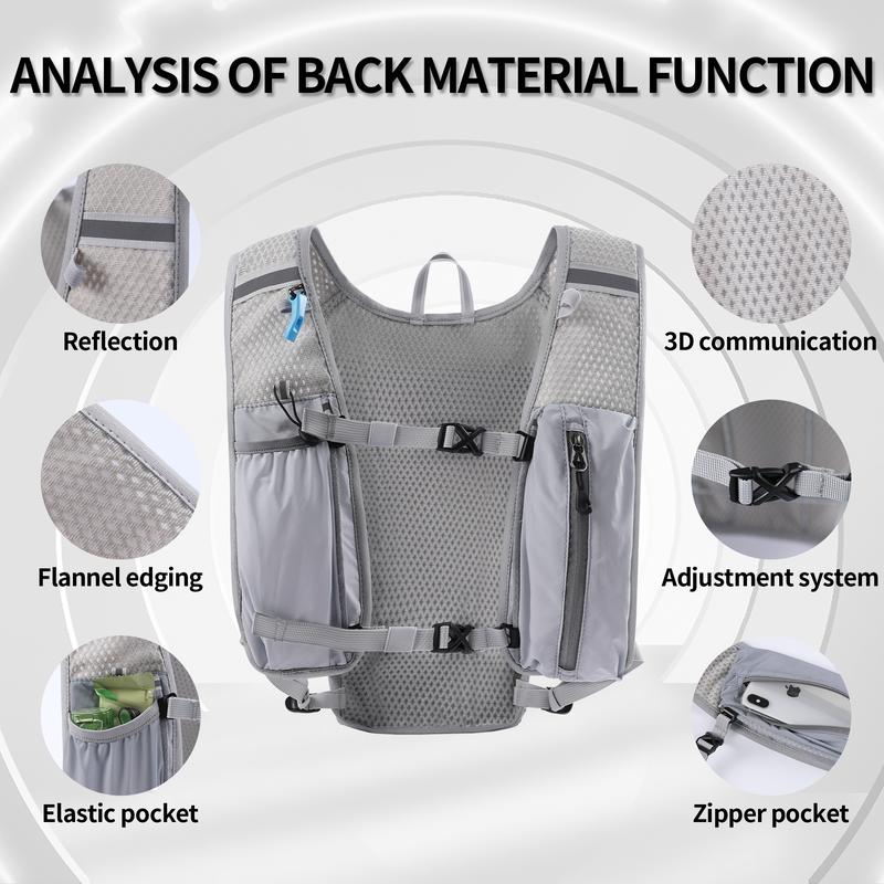 Running Hydration Vest Backpack,Lightweight Insulated Pack with 1.5L Water Bladder Bag Daypack for Hiking Trail Running Cycling Race Marathon for Women Men