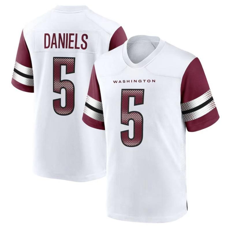 Jayden Daniels Number 5 Commanders Football Jersey, American Football Jersey Team Fashion Men's Sportswear america men