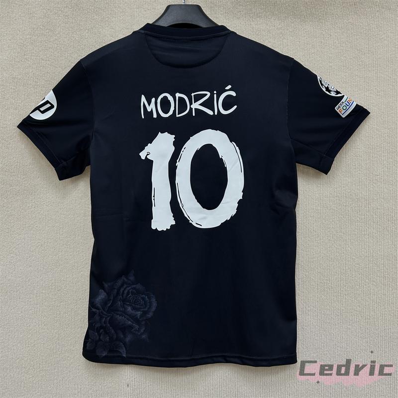 Madrid black Modric NO.10  Short Sleeve Soccer Jersey