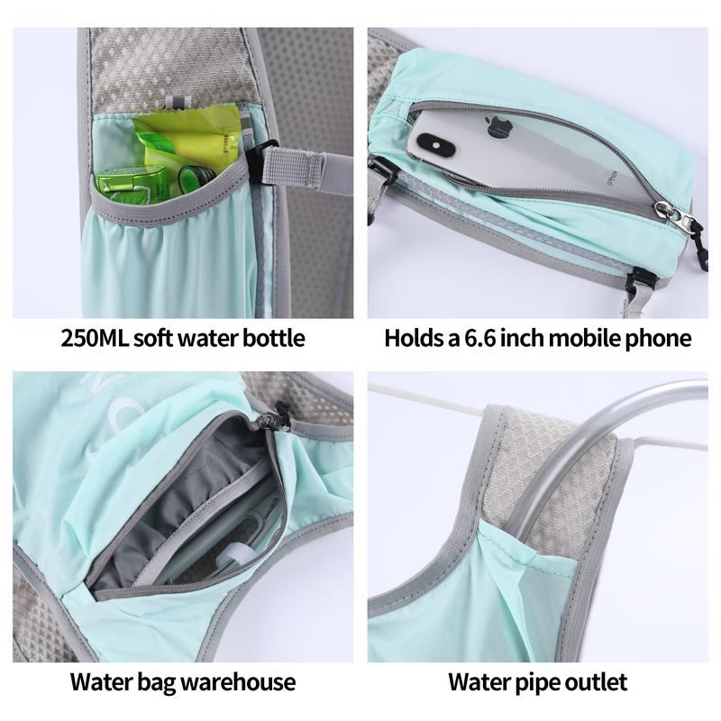 Running Hydration Vest Backpack,Lightweight Insulated Pack with 1.5L Water Bladder Bag Daypack for Hiking Trail Running Cycling Race Marathon for Women Men