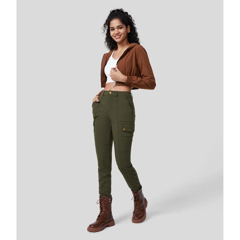 Halara High Waisted Multiple Pockets Solid Skinny Hiking Pants