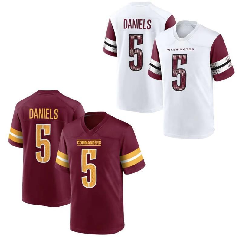 Jayden Daniels Number 5 Commanders Football Jersey, American Football Jersey Team Fashion Men's Sportswear america men