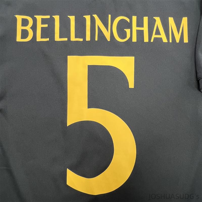 23 24 Away Bellingham 5 Black Short Sleeve Soccer Jersey