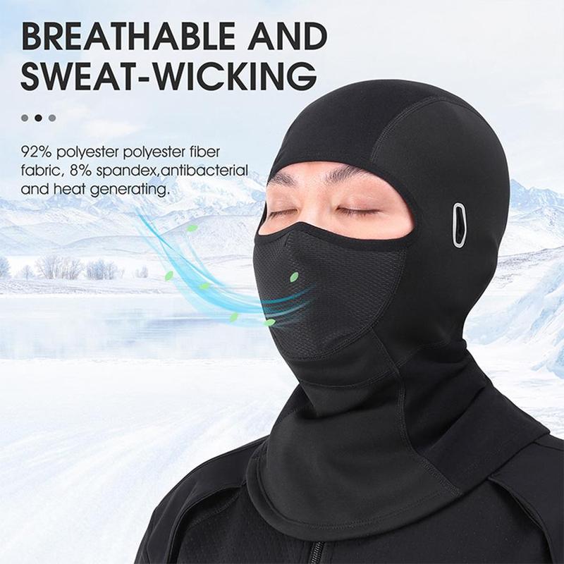 Winter Motorcycle Full Face Mask, Windproof Warm Balaclava Hat for Men & Women, Outdoor Sports Hat for Cycling Skiing