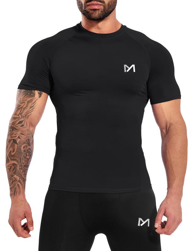 Men's Compression T-Shirt UPF 50+ UV Sun Protection, Slim Shirts Short Sleeve Dry Fit Sports Fitness Top