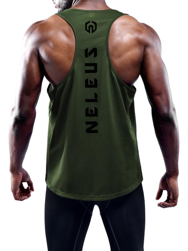 NELEUS Men's 3 Pack Dry Fit Y-Back Muscle Tank Top