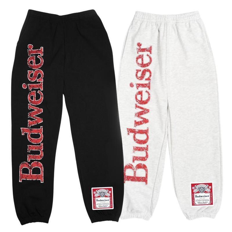 Unisex Y2K Budweiser Sweatpants for Outdoor Activities and Sports, Baggy Pants Suitable for Both Men and Women