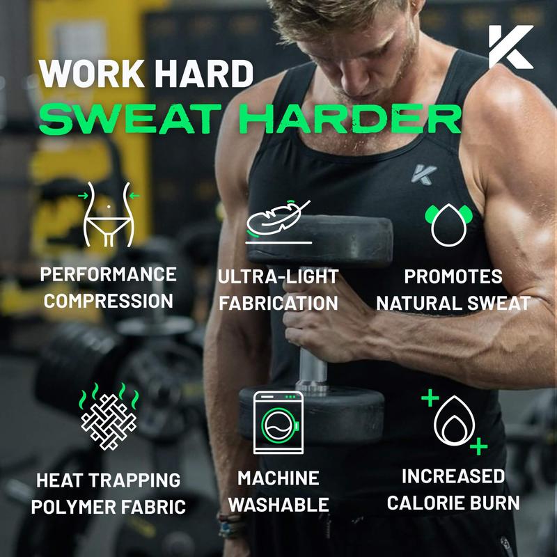 Kewlioo Men's Heat-Trapping Sweat Vest for Gym, Fitness, Exercise