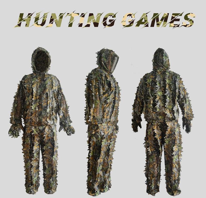 Hunting Camo, Hunting Clothes for Men, Ghillie Suit Full Face Mask Gloves Set, Geely Suit, Ghillie Suit for Men, Outdoor Camouflage Lucky Suit, Turkish Hunting Camouflage Suit, Outdoor Games.