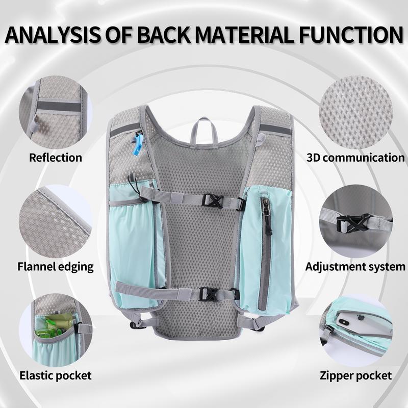 Running Hydration Vest Backpack,Lightweight Insulated Pack with 1.5L Water Bladder Bag Daypack for Hiking Trail Running Cycling Race Marathon for Women Men