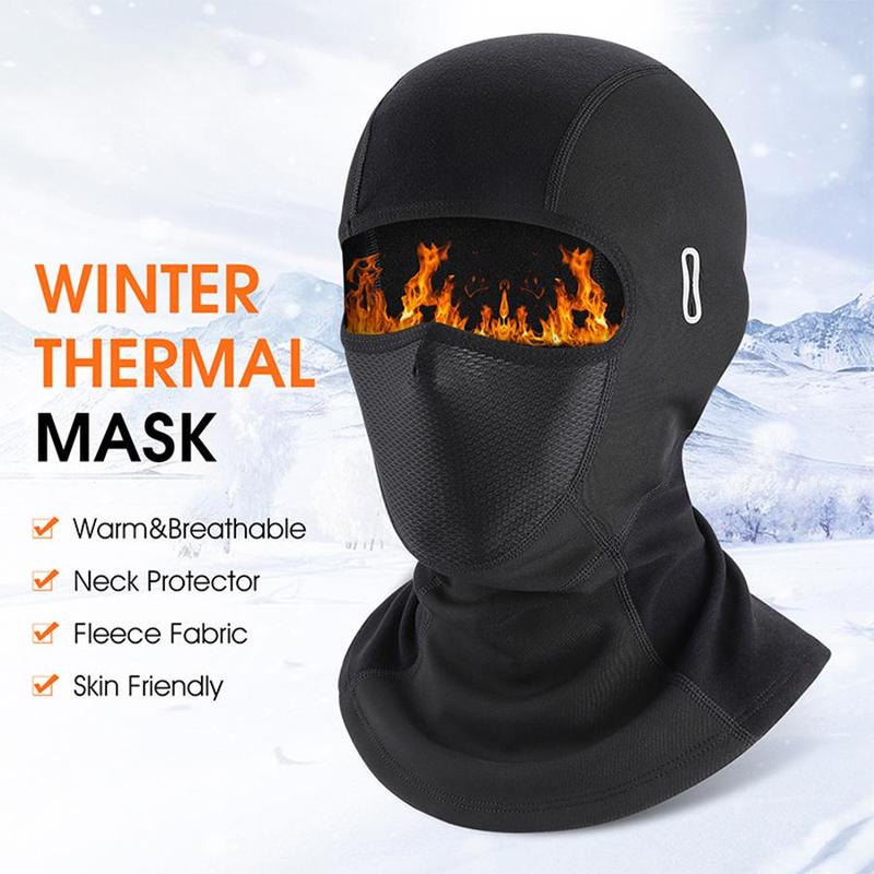 Winter Motorcycle Full Face Mask, Windproof Warm Balaclava Hat for Men & Women, Outdoor Sports Hat for Cycling Skiing