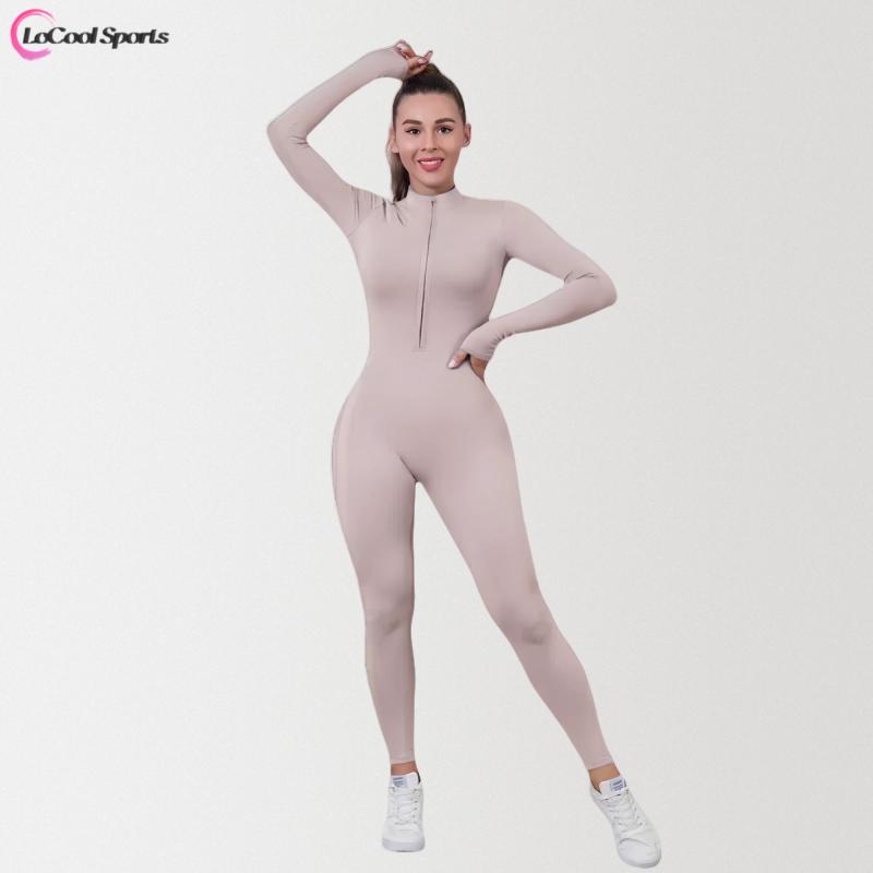 4-Piece Women's Fleece-Lined Full BodyShaper Jumpsuit-High ElasticityThermal Bodysuit for WarmthRetention ldealfor Winter Sports Skiing Cycling and Outdoor Activities