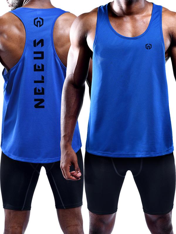 NELEUS Men's 3 Pack Dry Fit Y-Back Muscle Tank Top