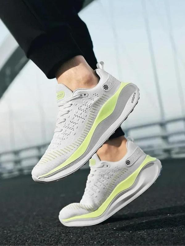 Men's Sporty Lace Up Running Shoes, Comfortable Breathable Mesh Sneakers, Trendy Sports Shoes for Daily Wear