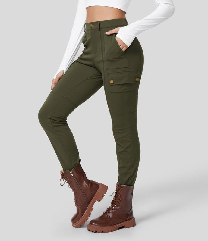 Halara High Waisted Multiple Pockets Solid Skinny Hiking Pants