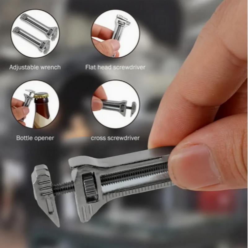 Mini Titanium Alloy Wrench Tool, Portable Multifunctional Camping Survival Kit, Compact Survival Tool for Outdoor Travel