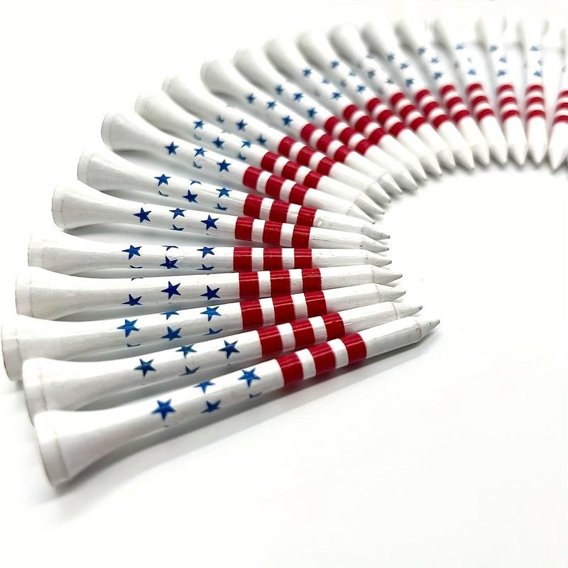 American Flag Golf Tees for Fall Gift, Wooden Golf Tees, Stars and Stripes Design Golfing Tees, Teens Golf Balls Game Accessories, Ball Sports Equipment, Golf Equipment, Christmas Gift