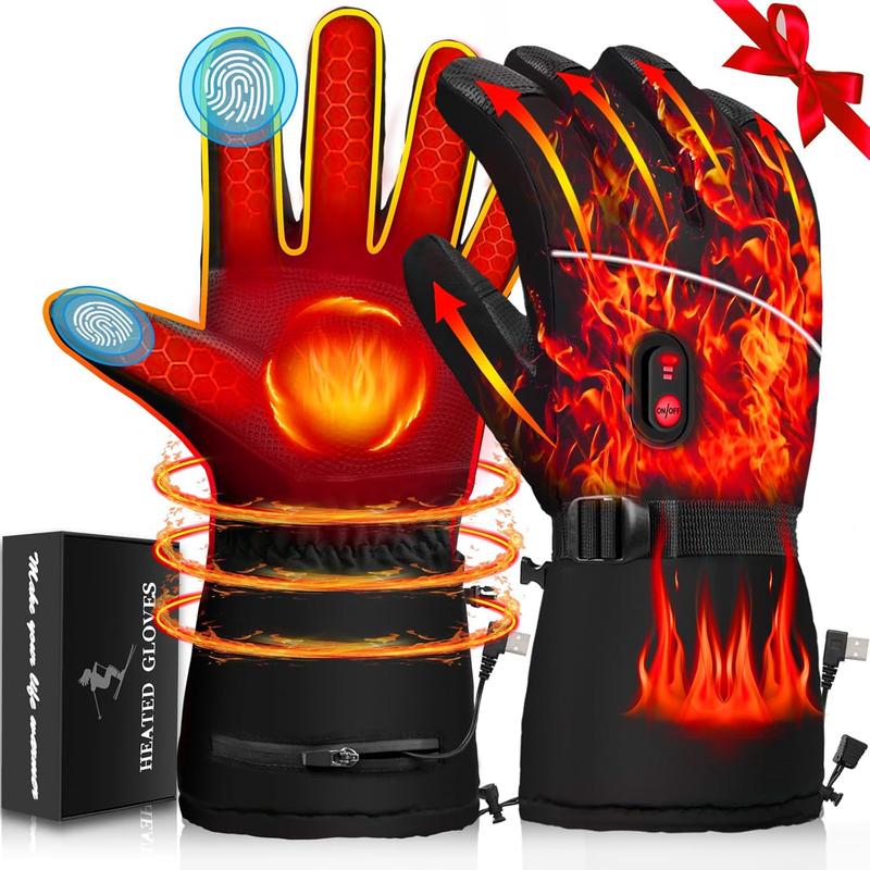 Heated Gloves for Men Women,Electric Heated Touchscreen Warm Gloves for Arthritis,Battery Powered Waterproof Windproof Ski Camping Gloves for Winter Outdoor Camping Cycling Skiing Hiking Working