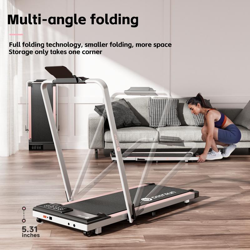 DeerRun A5 Treadmill 2 in 1 Smart Walking Pad Foldable Handle Fitness Equipment with   Wheels FoldingSuitable for Home and Office