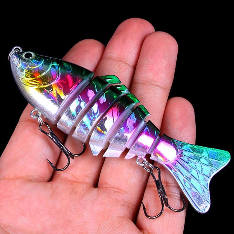 Artificial Fishing Bait withHook,Multi Jointed Swim Crank Fishing Lure 3.9in 0.56oz,Bionic Hard Fishing Bait Suitable for Fresh Water and Saltwater,Slow Sinking Lifelike Swimbait,Outdoor Fishing Equipment for Perfect for Beginners