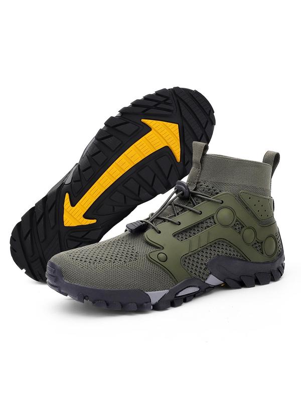 Men's Mesh Breathable Hiking Shoes, Casual Outdoor Climbing Shoes, Sporty Outdoor Athletic Shoes for Men