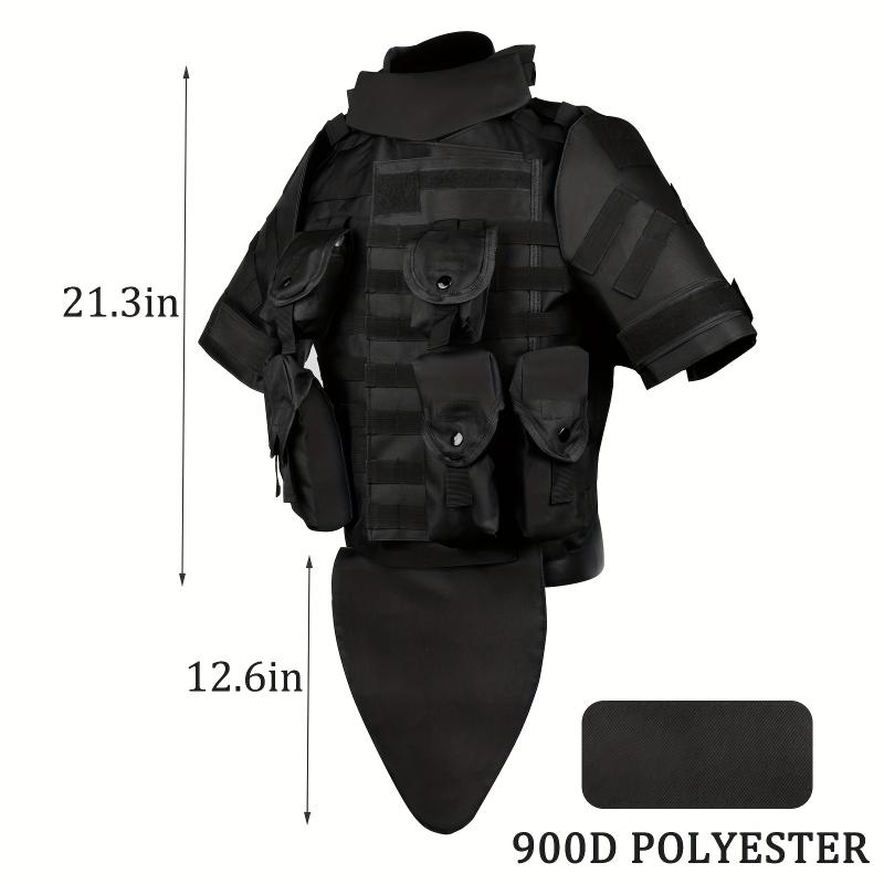 Adjustable Black Tactical Vest - Grade Vest With Multiple Pockets For Outdoor, Airsoft, Paintball, And Hunting