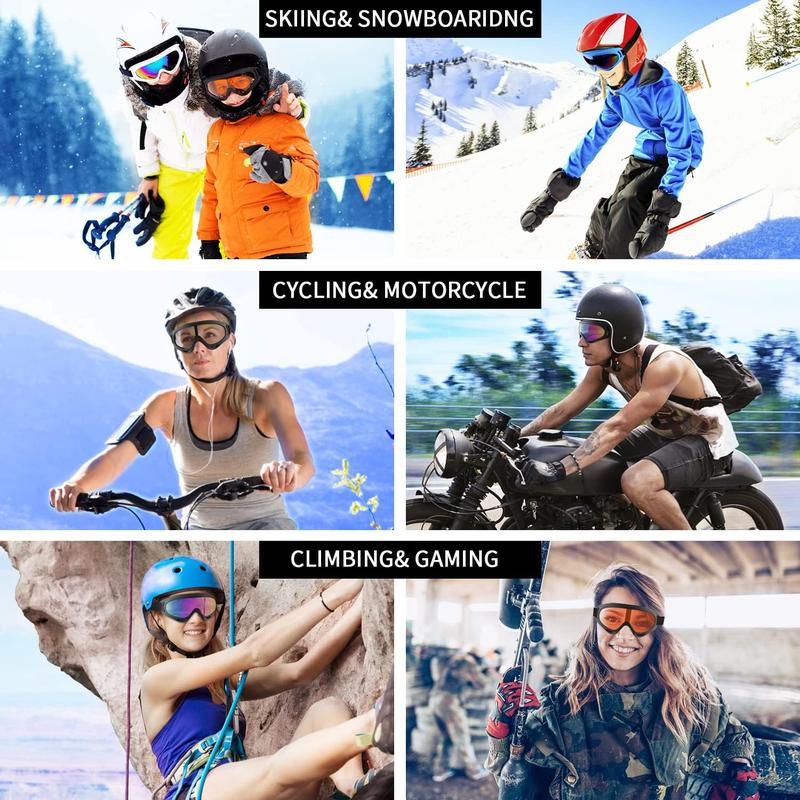 Ski Goggles, Snow Goggles Snowboard Goggles for Men Women  - UV Protection Foam Anti-Scratch Dustproof