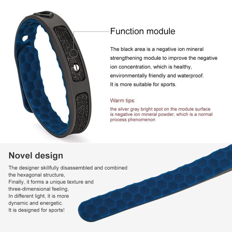 Anti Static Wristband, Rhombus Antistatic Wrist Strap, Strap Anti Shock Wristband Silicone Improve Sleep Winter Electrostatic Removal Bracelet for Men and Woman