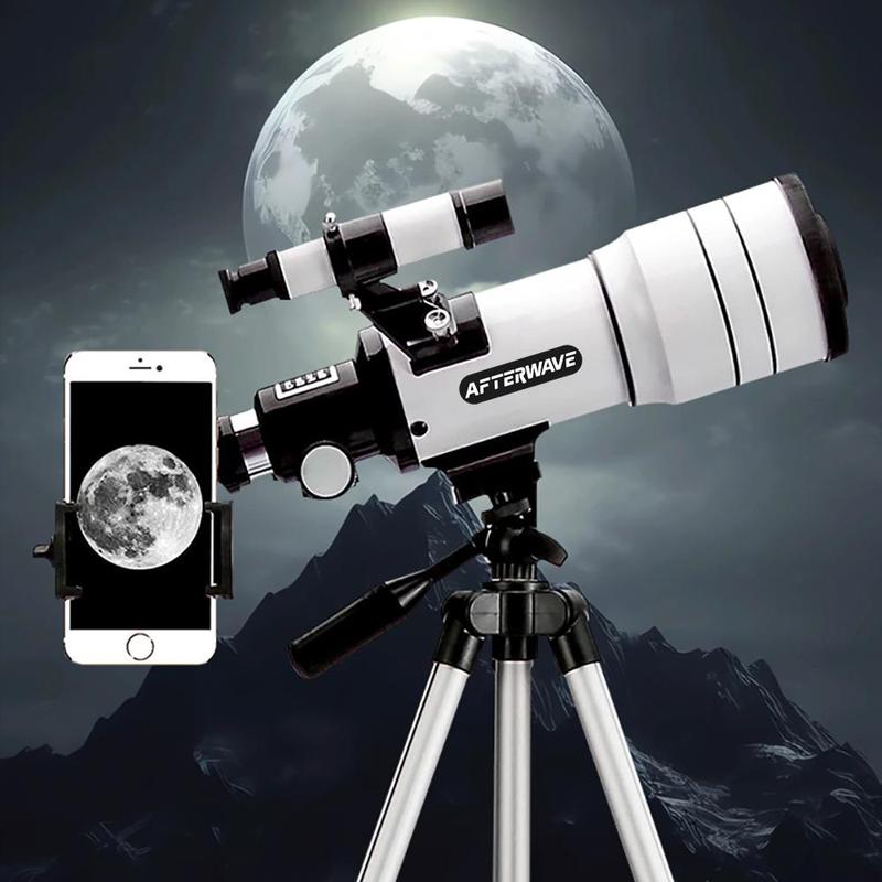 Professional Astronomical Telescope, 1 Count 70mm Large Caliber 150x Magnification Telescope with Tripod, Suitable for Outdoor Camping Stargazing