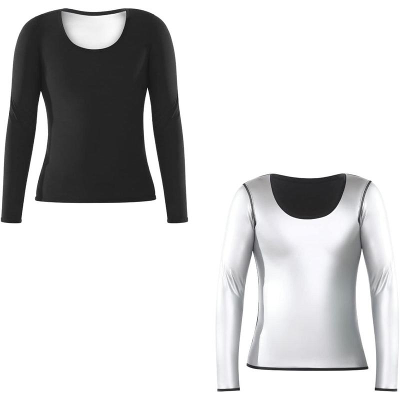 Sauna  Suit  Shapewear Top Trainer Workout  Shaper Sweatsuit Long Sleeve Shirt Women