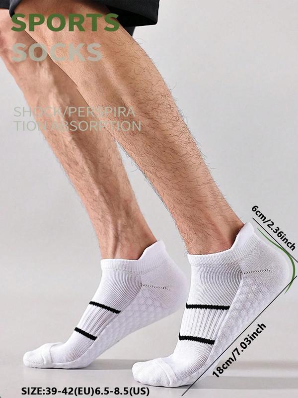 Unisex's Striped Print Ankle Socks, Moisture Wicking Breathable Socks for All Seasons, Summer Wear 2024, Athletic Running Socks for Men & Women