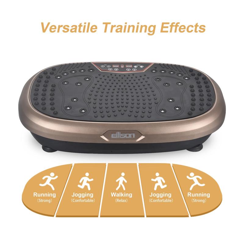 EILISON Fitpro Vibration Plate Exercise Machine - Whole Body Workout Vibration Fitness Platform w Loop Bands - Lymphatic Drainage Machine for Shaping,Toning, Wellness, Recovery