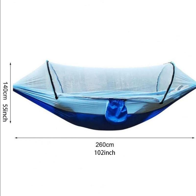 Automatic Open Outdoor Hammock, Portable Hammock with Anti-Mosquito Net & Accessories, Suitable for Camping Activities, Comfortable Hammock Tent