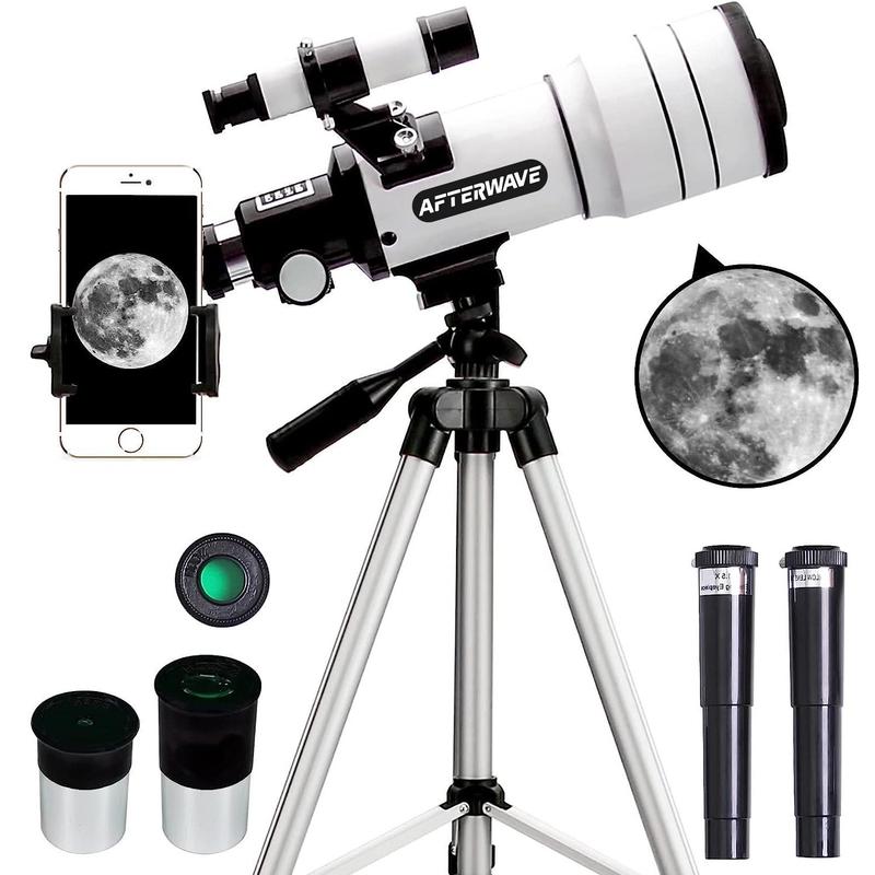 Professional Astronomical Telescope, 1 Count 70mm Large Caliber 150x Magnification Telescope with Tripod, Suitable for Outdoor Camping Stargazing